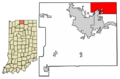 St. Joseph County Indiana Incorporated and Unincorporated areas Granger Highlighted 1828800