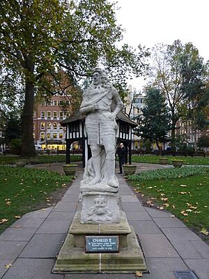 Statue of King Charles II in Soho Square