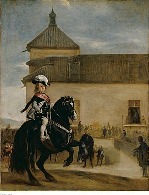 Studio of Velázquez - Prince Baltasar Carlos in the Riding School, c. 1640 - c. 1645