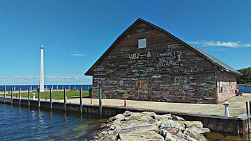 The Anderson Dock in Ephraim, Door County, Wisconsin, site of the Hardy Gallery