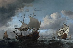 The Dutch Fleet Assembling Before the Four Days’ Battle of 11-14 June 1666 by Willem van de Velde (II)