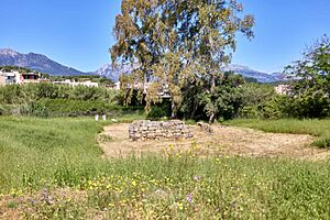 The remains of the Temple of Artemis Orthia in Sparta on 15 May 2019