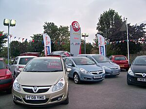 Vauxhall Vehicles on forecourt