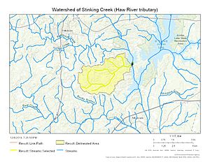 Watershed of Stinking Creek (Haw River tributary)