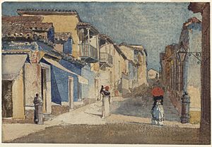 Winslow Homer - Street Scene, Santiago de Cuba