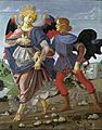 Workshop of Andrea del Verrocchio. Tobias and the Angel. 33x26cm. 1470-75. NG London