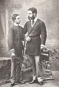 Alfonso XII con el duque de Sesto