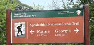 Appalachain Trail sign at Harpers Ferry
