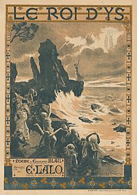 Auguste François-Marie Gorguet - poster for the première performance of Édouard Lalo's Le roi d'Ys (1888)