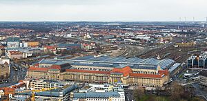 Bahnhof Leipzig von Panorama Tower 2013