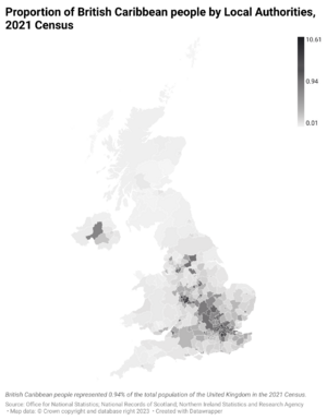 British Caribbean People, 2021 UK Census