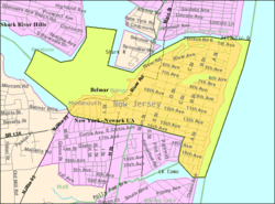 Census Bureau map of Belmar, New Jersey