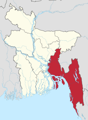 Map of Chittagong Division
