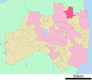 Location of Date in Fukushima Prefecture