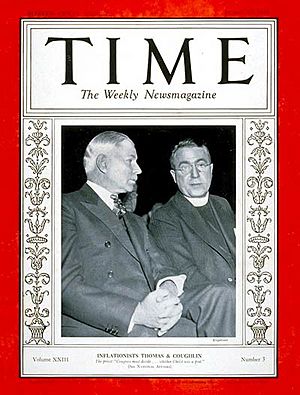 Elmer Thomas and Charles Coughlin on Time magazine 1934