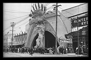 Entrance to Dreamland Coney Island Eugene Wemlinger 1908 Brooklyn Museum