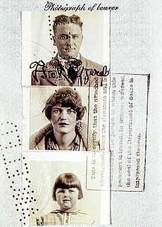 F. Scott and Zelda Fitzgerald Passport Book Page 4 Retouched