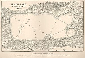FMIB 39951 Pettit Lake, Idaho - Altitude 7,300 Feet - The two small inlets to this lake are visited by the Redfish or Blueback Salmon