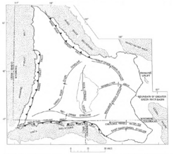 Green River Basin geologic structure map