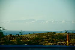 Haleakalā as seen from Big Island, Hawaii