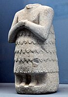 Headless votive statue, from Adab, Iraq, early dynastic period. Ancient Orient Museum, Istanbul