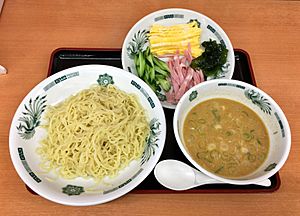 Hiyashi chuka with sesami miso sauce of Hidakaya