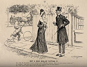 Illustration from Punch By CE Brock (1870-1938) by courtesy of Wellcome Collection - Out of Danger