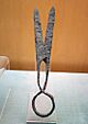 Pair of rusted iron scissors