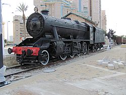 LMS Stanier Class 8F No. 70414 of Israel Railways at Beer Sheva Ottoman Railway station