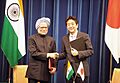 Manmohan Singh and the Prime Minister of Japan, Mr. Shinzo Abe signed the documents on Joint statement strengthening strategic and global partnership between Japan and India beyond the 60th Anniversary of Diplomatic