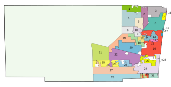 Map of Broward County Florida