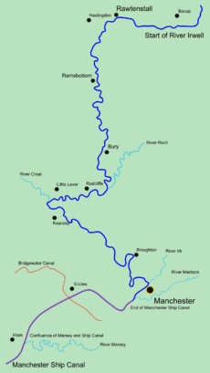 Map of River irwell