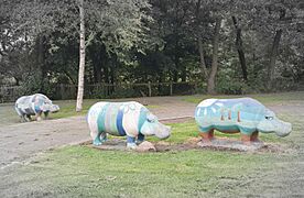 Marching Hippos, Riverside Park