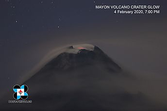 Mayon Volcano 2020 Crater Glow