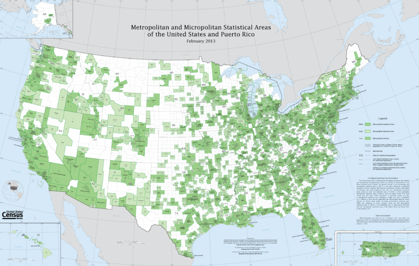 Metropolitan and Micropolitan Statistical Areas (CBSAs) of the United States and Puerto Rico, Feb 2013
