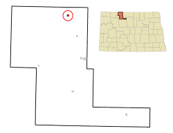 Location of Sherwood, North Dakota