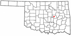 Location of Castle, Oklahoma
