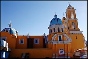 Parroquia del Divino Salvador (Church of the Divine Savior) in the center of San Salvador Huixcolotla