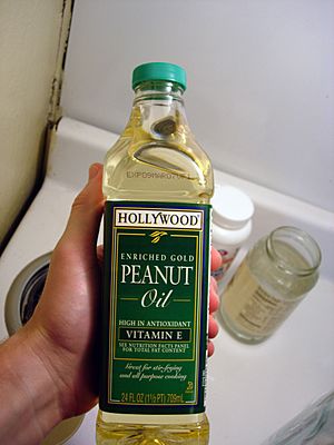 Peanut oil bottle
