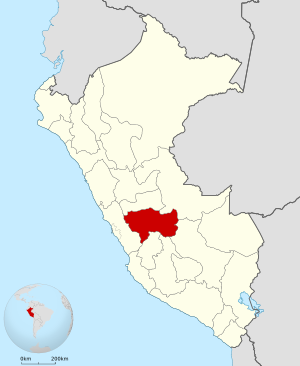 Location of the Junín Region in Peru