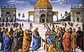 Perugino - Entrega de las llaves a San Pedro (Capilla Sixtina, 1481-82)