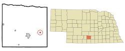Location of Funk, Nebraska