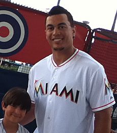 Picture of Giancarlo Stanton during Marlins Fanfest 2012