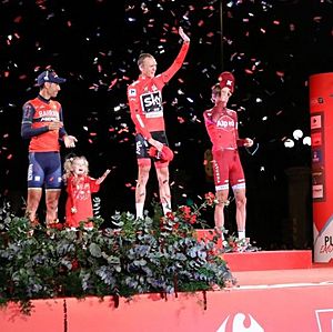 Podio de la Vuelta Ciclista a España 2017