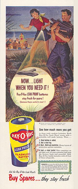 Ray-O-Vac Ad 1949