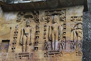 Rishabhanatha and ambika, Khandagiri Caves