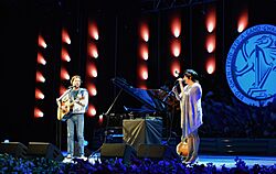 Rufus and Lucy Wainwright at Llangollen International Eisteddfod summer 2015 (21204900011).jpg