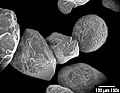 Sand under electron microscope