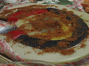 Sapin-sapin with sprinkled with crumbs