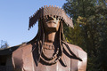 Sculpture at Indian Grinding Rock State Historic Park located in California's Sierra Nevada foothills, 12 miles east of the town of Jackson, California LCCN2013633760